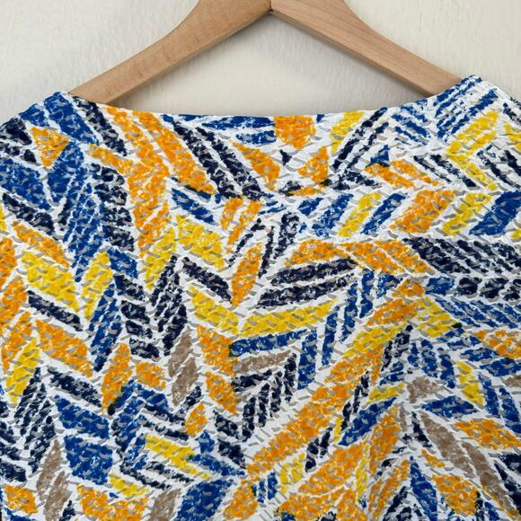 Vintage Ruby Road Womens Yellow Blouse 3/4 Sleeve Abstract Stretch Size Small - Picture 9 of 10